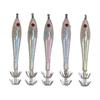 Fishing Gears 5PCS Hard Fishing Lure Simulation Squid False Bait Hooks Artificial Squid Double Hook JigTransparent White