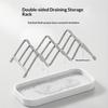 Stainless Steel Soap Rack Multi-Soap Storage With Drainage Tray Waterproof Rust-Resistant Easy