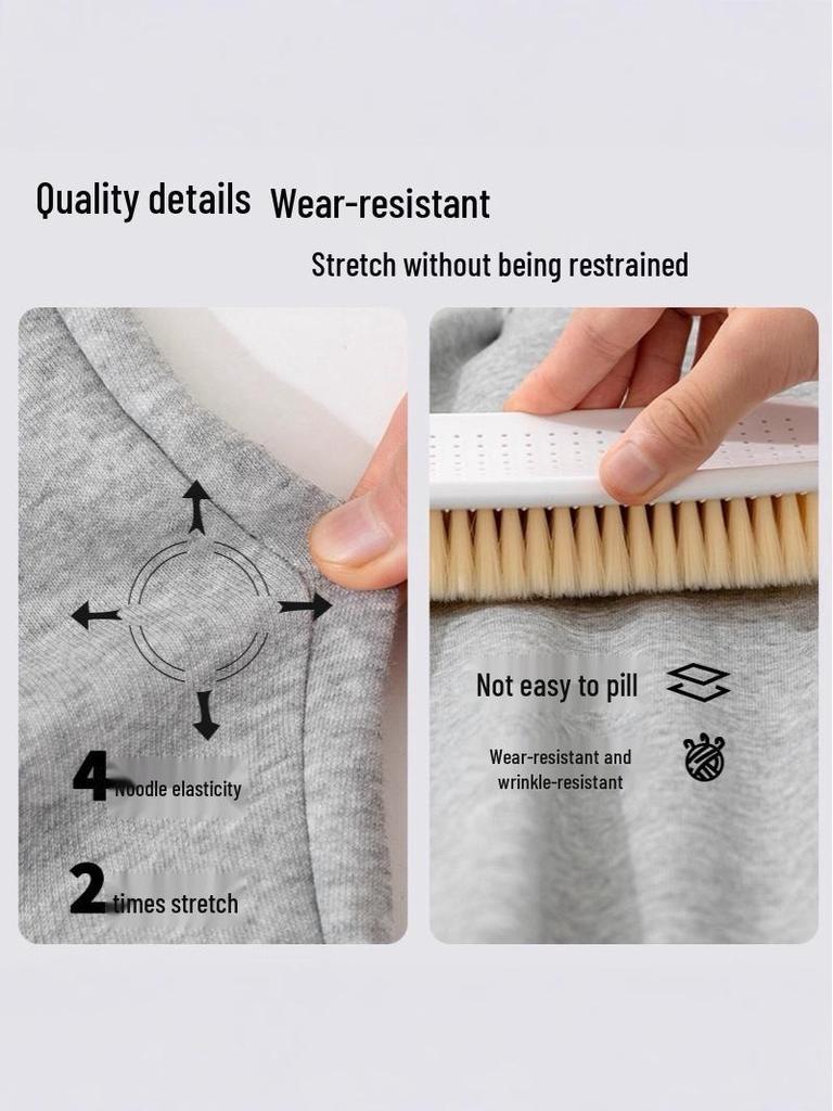 2025 Stylish Boys' and Girls' Solid Color Sweatpants with Ribbed Cuffs for Autumn and Winter