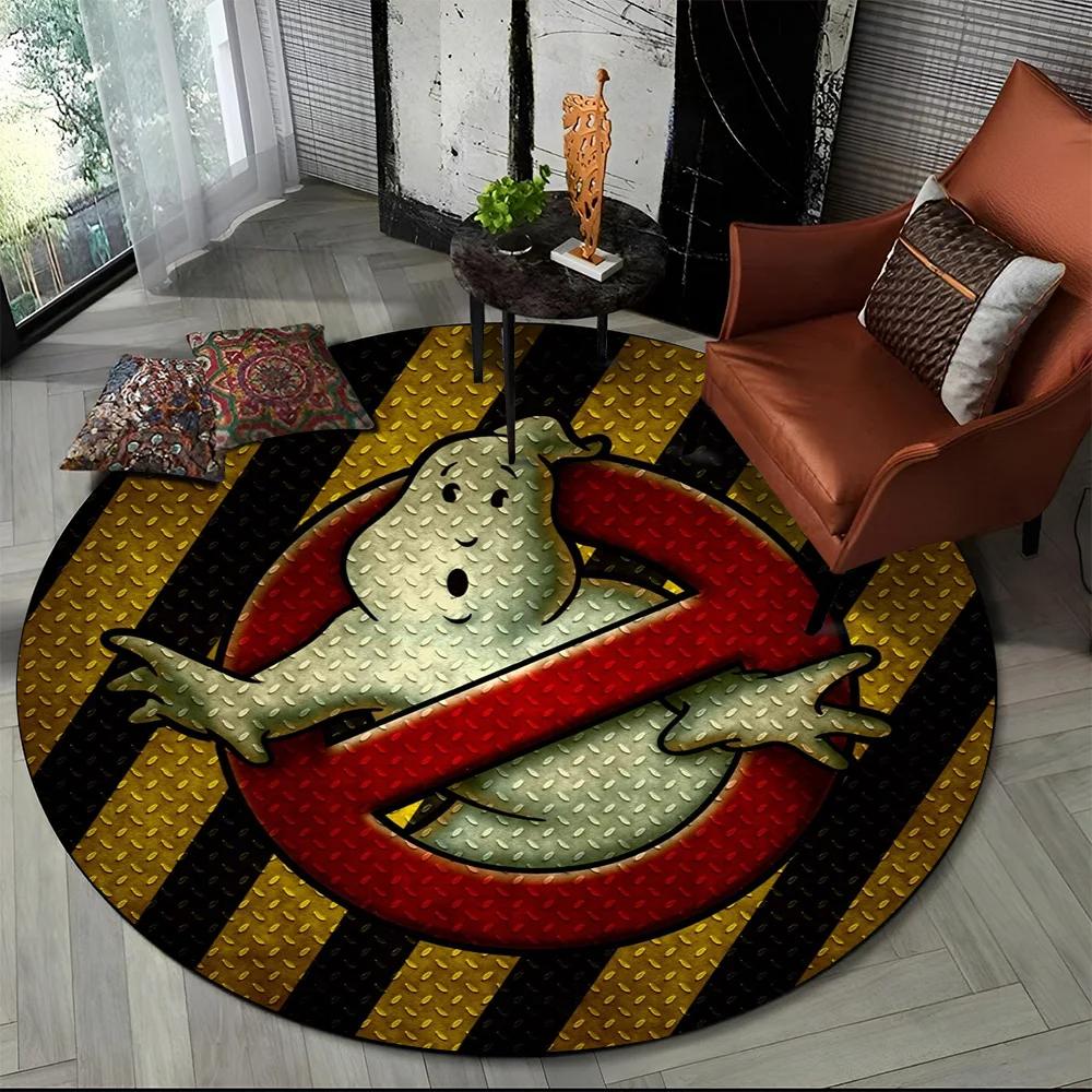 26 Style New G-Ghostbusters Horror Movie Cartoon Round Carpet Rug for Bedroom Living Room Sofa Decoration,pet Decor Floor Mat