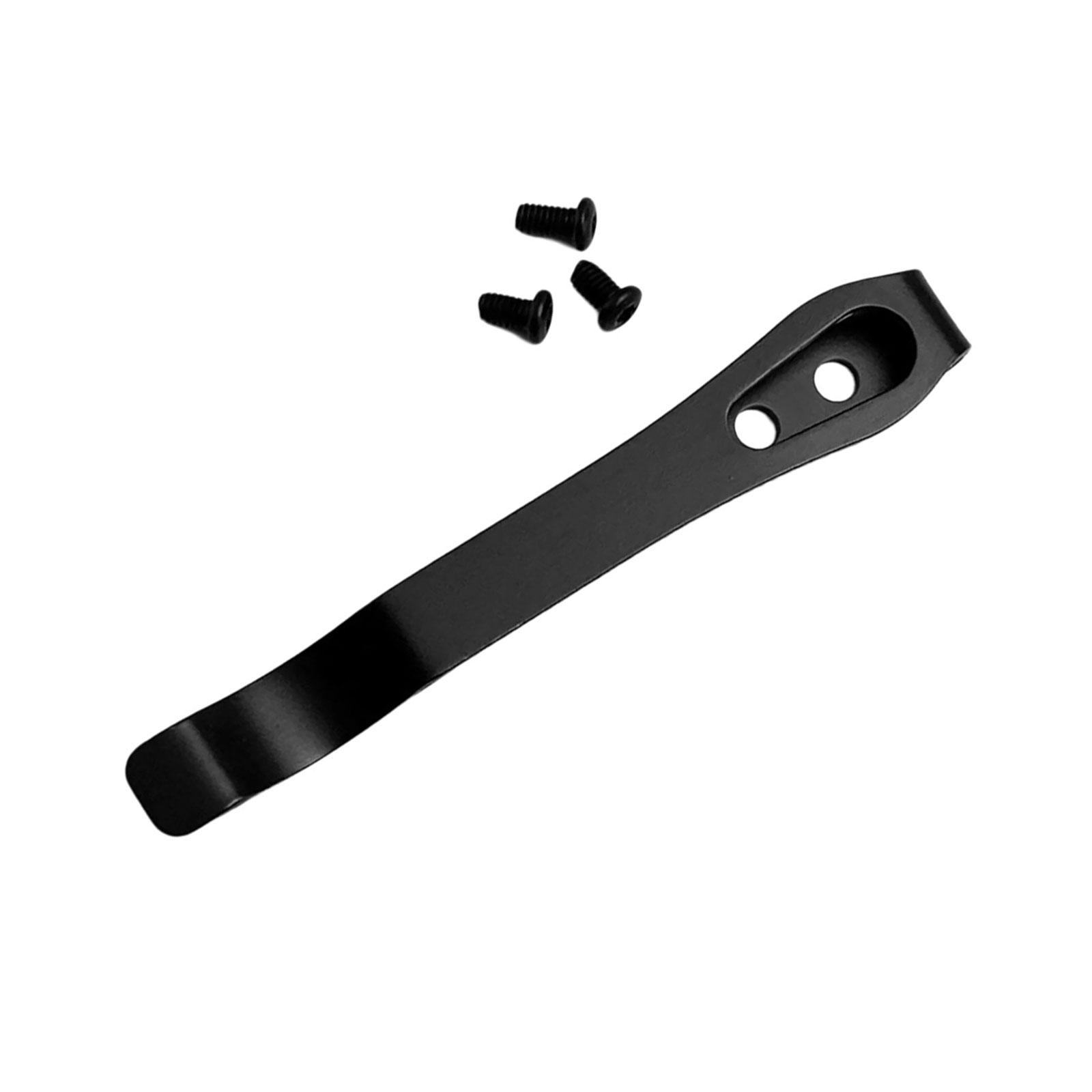 

Кишенькова кліпса з нержавіючої сталі Задня кліпса для інструменту-різака EDC спорядження Міцність Кріплення на ремінь Конструкція, захищена від іржі Інструмент для ремонту чорний