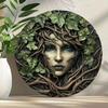 Handmade Metal Tree Face Wall Art, Rustic Aluminum Nature Decor