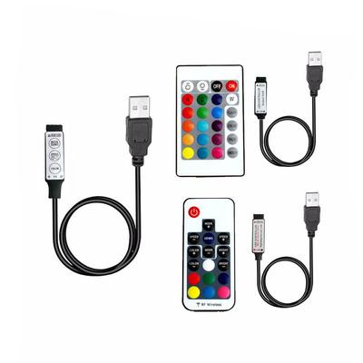 LED-Streifen 5 12 24 V Volt RGB USB IR RF-Fernbedienung USB-LED-Streifenlicht 3 17 24-Tasten-Fernbedienung