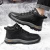 Fashion Men Ankle Boots Outdoor Shoes Style Formal Men Shoes Casual Designer Fashion Lace-up 2024 Plush Warm Snow Boots Winter Shoes