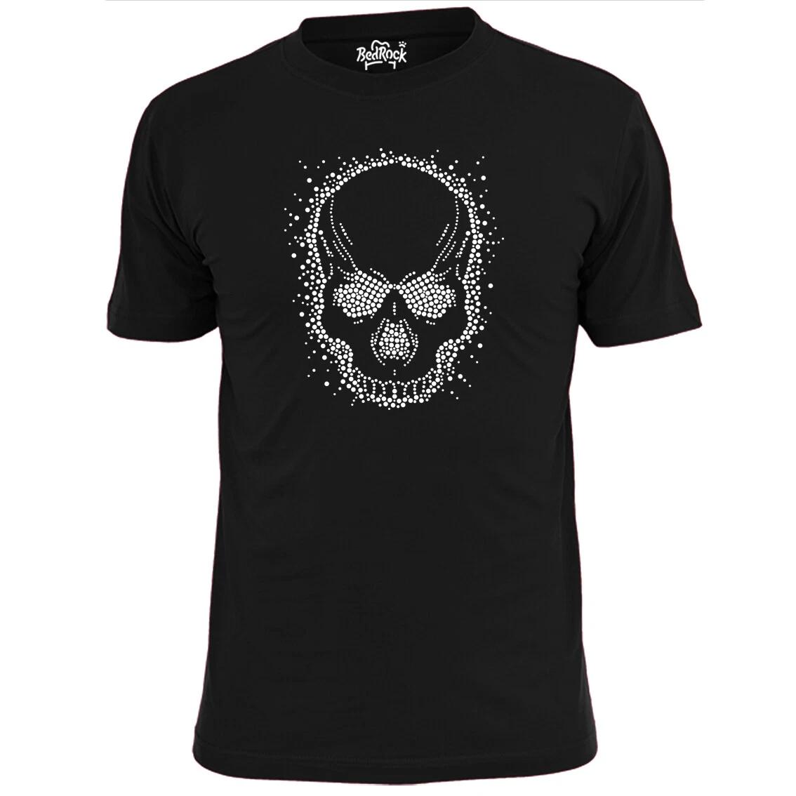 Mens Skull Dots Heavy Metal T shirt Metallica Megadeth Maiden Pagan XL