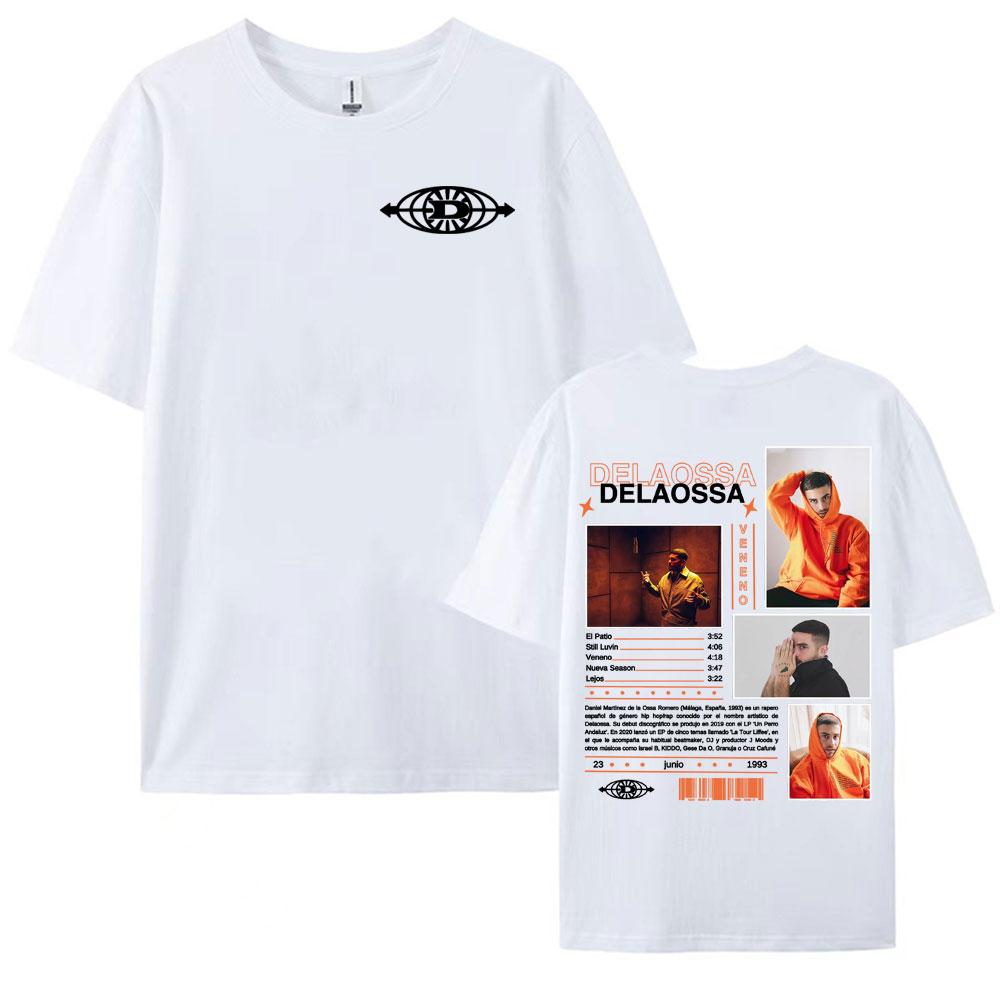 Rapper Delaossa Veneno Album Tour 2025 Cover Tee Shirt for Men Women Hip Hop Punk Fashion T Shirts Oversized Pure Cotton TShirt