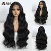 Peruca de Renda Sintética Nobre Body Wave Perucas com Frontal de Renda Para Mulheres 30" Perucas com Frontal de Renda Loiro Omber Fibra Resistente ao Calor Peruca de Cosplay