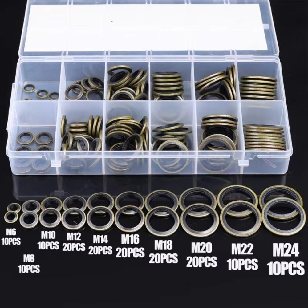 150 Stück/Set Gummi-Ölwanne Ablassdichtung O-Ring Ablassschrauben-Dichtring Austauschbare Teile
