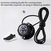 1PAIR Rotating Button Lazy Artifact Free Tie Free Sports Running Shoes Black and White Thick Shoelace Rope Knob Shoe Buckle