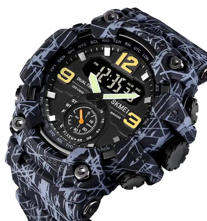 Skmei 1637 Newest Digital Sport Watch Dual Time Analog Digital Wrist Watches 50m Waterproof Wristwatch