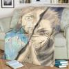 Cozy Jujutsu Kaisen Print Blanket Warm Flannel for Bedrooms, Sofas, Beds, Chairs, Picnics, Travel