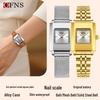 Oufanni Women's Vintage Style Square Quartz Wristwatch