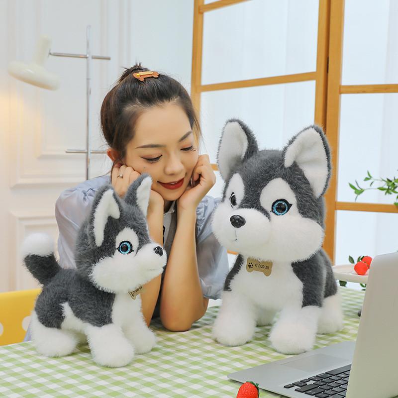 Plush Cute Husky Toys Stuffed Children Funny Pet Cartoon Souvenir Gifts Dolls