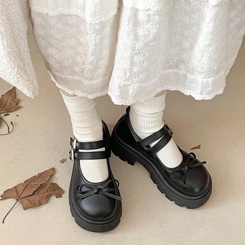 

Fashion Ladies Shoes 2025 Brand Mary Janes Women s High Heels New Dress Pumps Women Bow Tie Round Toe Buckle Strap Med Heel Shoes Women 35