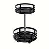 360° Rotating Condiments Metal Storage Rack Multi-Layer Condiments Turntable Spice Container Kitchen Supplies