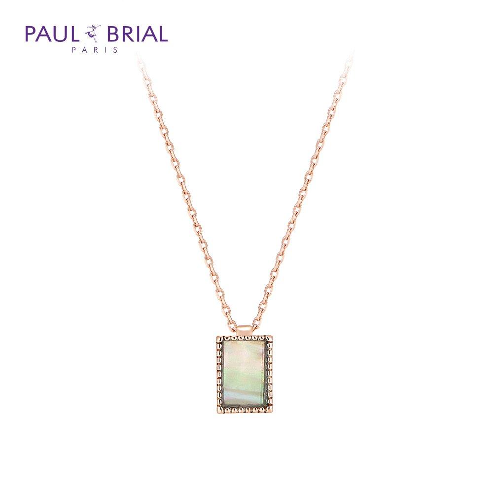 Paul Brial Pybn0171 Square Mother-of-Pearl Necklace