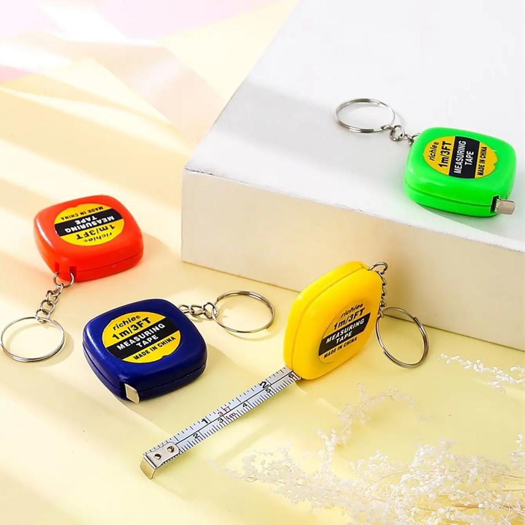 1 Stück Mini Tragbares Nähen Schneider Stofflineal Einziehbares Weiches Lineal mit Schlüsselanhänger Messgerät