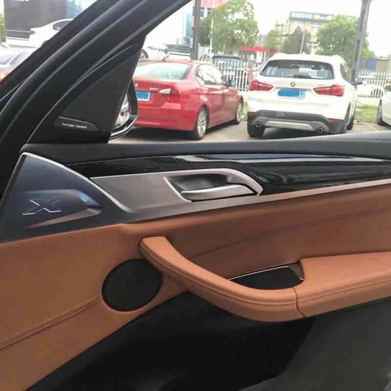 4PCS Car Front Rear Door Window Panel Cover Trim Strap Stickers ABS Decoration Auto Interior Accessories For BMW X3 G01 2018-21