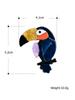 Blucome New Arrival Acrylic Animal Brooch Cartoon Parrot Brooch for Women Children Dress Hat Hijab Pins