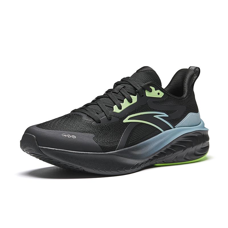 Anta Cloud Feel Simple Versatile Rebound Height Increasing Lightweight Low Top Casual Running Shoes Men sneaker Black 912525537-5