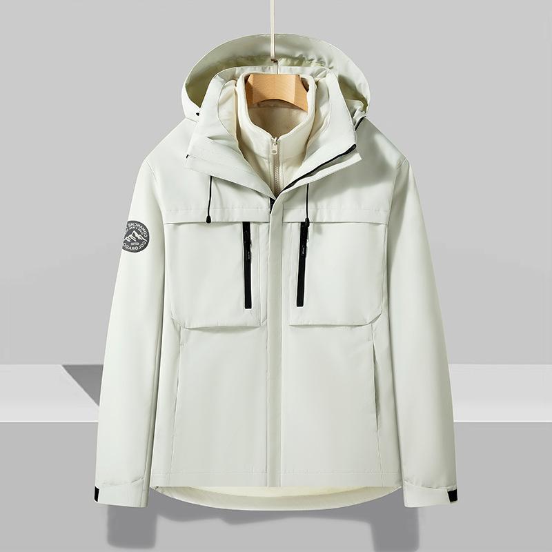 New Autumn and Winter Men's and Women's Jackets for Couples Three-in-one Removable Hooded Sports and Casual Mountaineering Suits