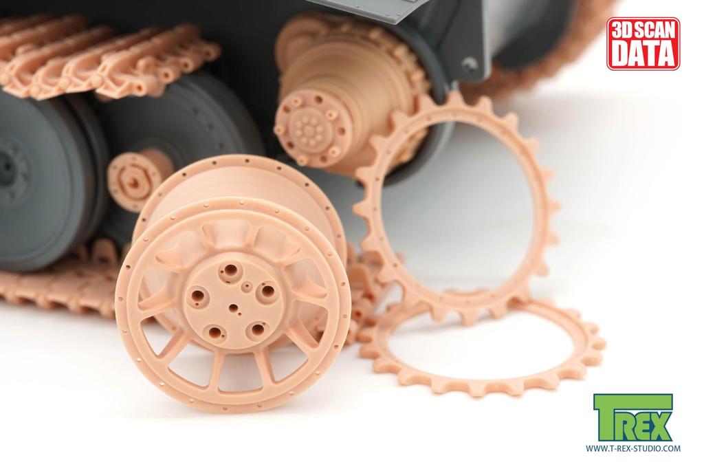 T-Rex Studio 1/35 WWII German Tiger I Heavy Tank Early Model Disassembled Sprocket Type 1 (Universal) Plastic Model Parts TR35165-2 (Tank)