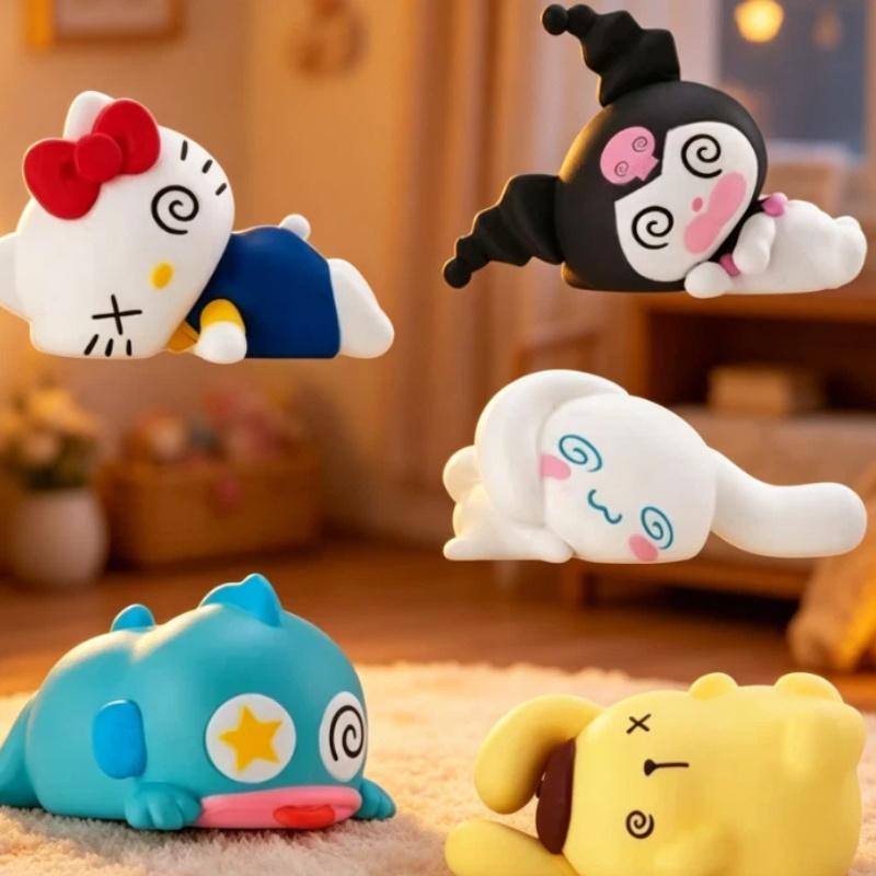New Product Kt Cat Kuromi Character Fainting Design Blind Box Figurine Desktop Ornament As A Festival Surprise Gift