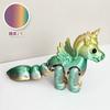 Süße bewegliche Gelenke 3D-gedruckte Pony-Statue Relief Sensorisches Spielzeug Heim-Büro Schreibtischdekoration Kindertagsgeschenk