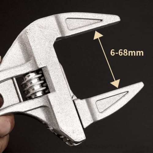 Wide Adjustable Wrench, Vertical Type, Faucet Wrench, Large Opening, Top Wide Adjustable Wrench, Adjustable Range (6-68mm), Slim and Lightweight, for