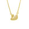 Classic Full Diamond Swan Necklace for Women, Elegant Zirconia Choker, Versatile Titanium Steel Clavicle Chain.