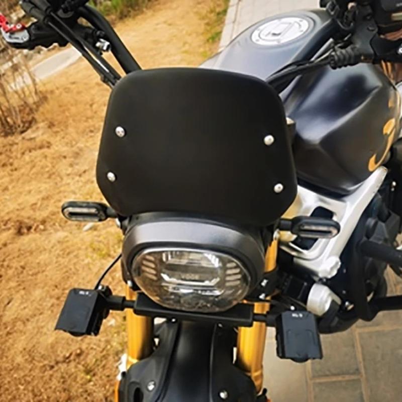 Motorcycle Universal Black Windshield Wind Deflector Windscreen Fairing
