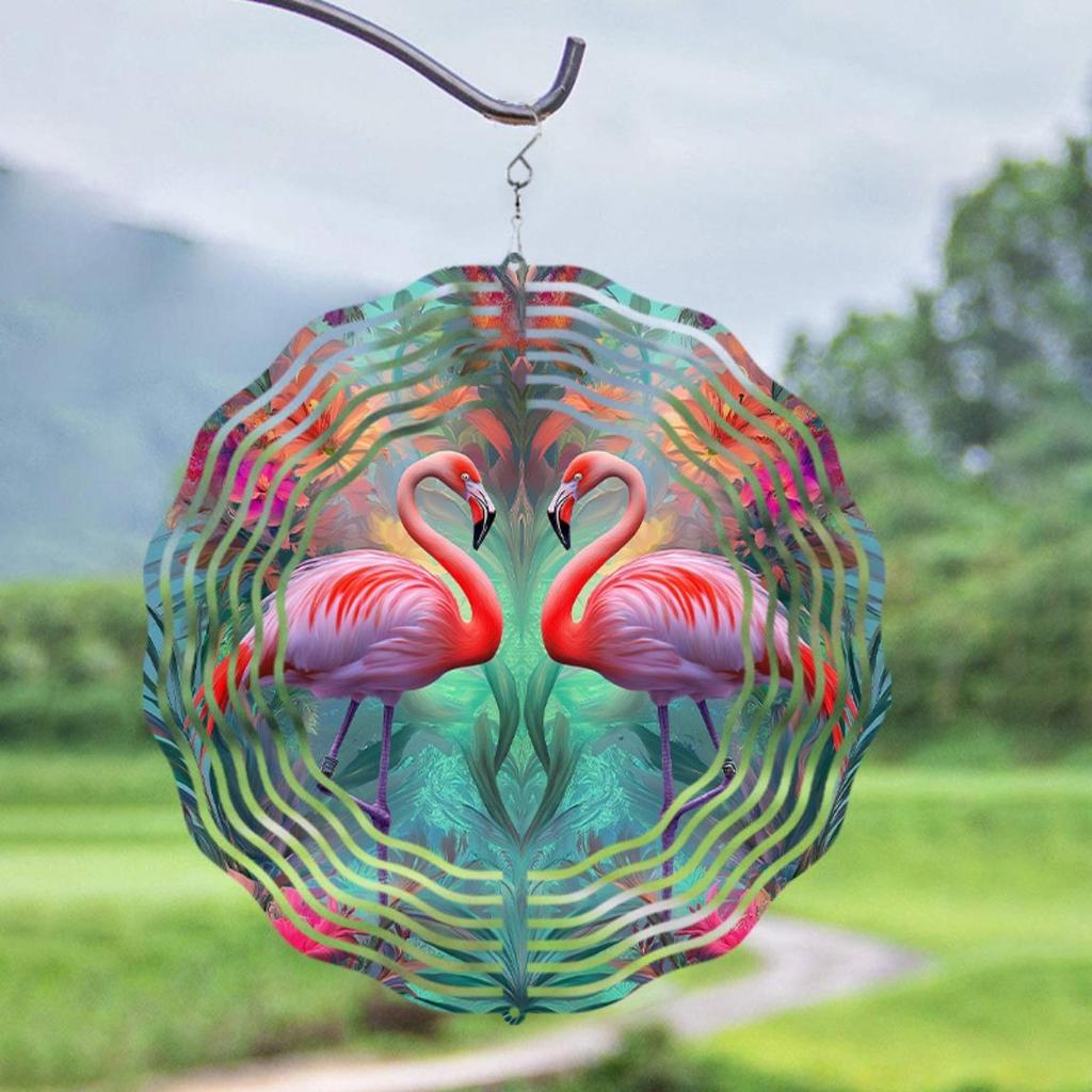 Metal Garden Wind Chime with Firebird Design 360 Rotating Hook for Outdoor Patio Yard Decor All Season Gift for Friends