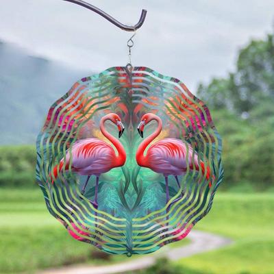 Metall Gartenwindspiel mit Feuervogel-Design 360° drehbarer Haken für Außenterrasse Hofdeko Geschenk für Freunde für alle Jahreszeiten