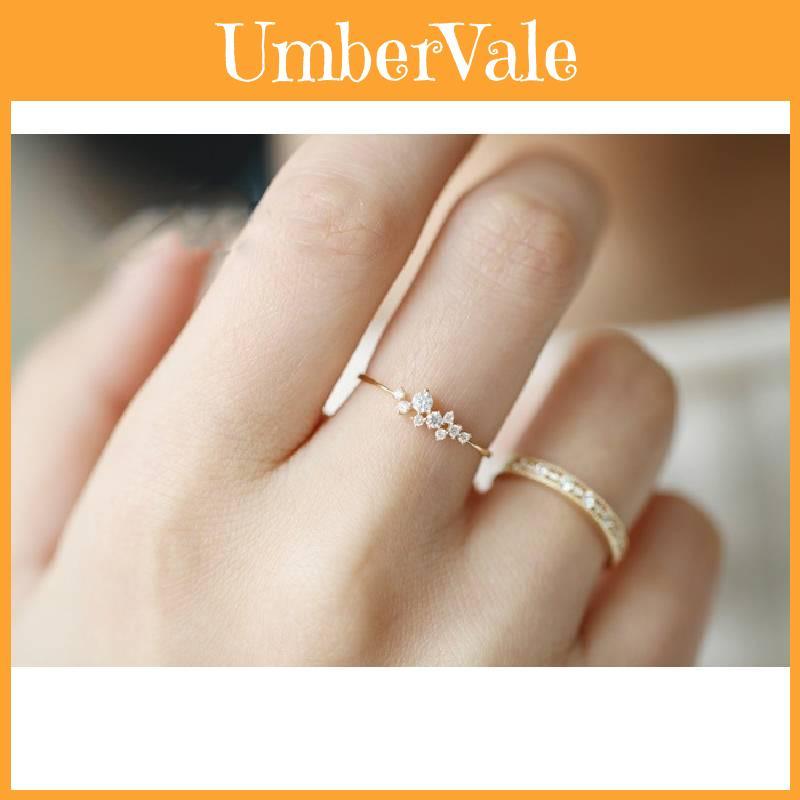 Stunning 18k Gold Plated Floral Ring Featuring Sparkling Diamonds In Multiple Sizes