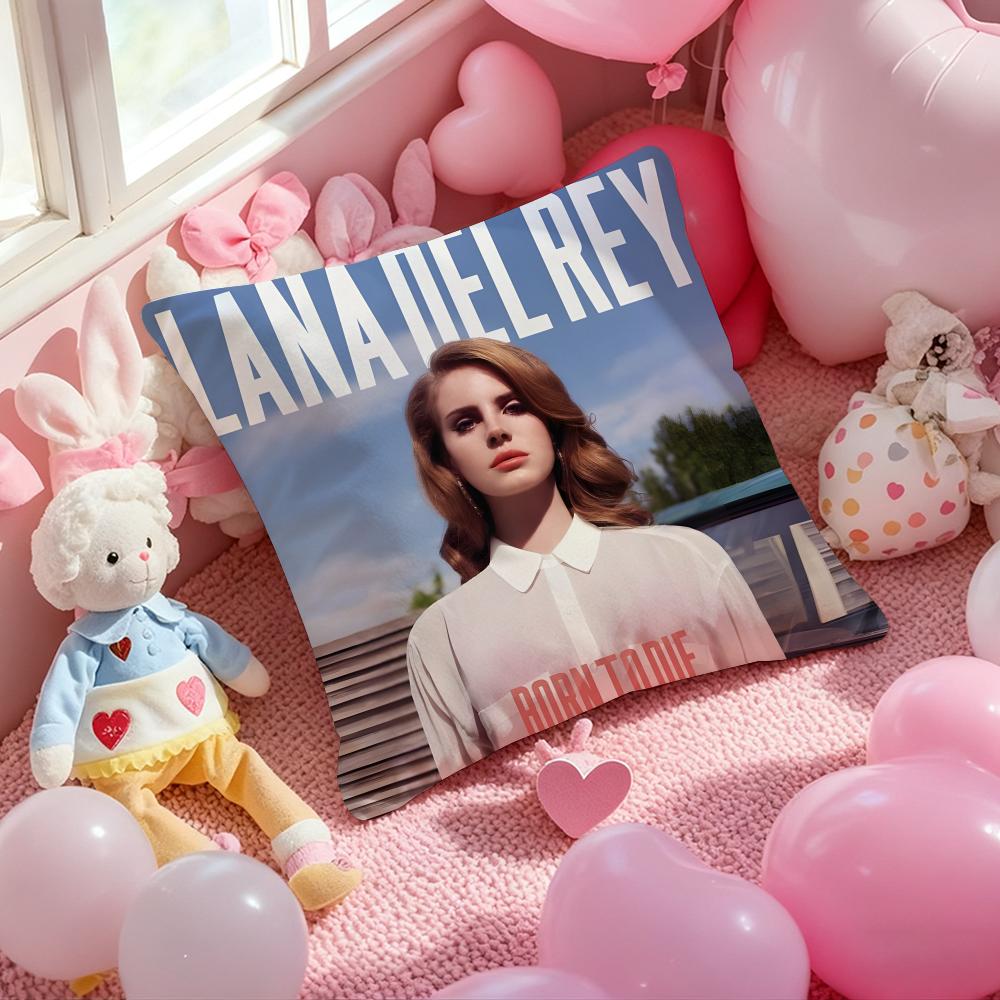 L-Lana D-Del R-Rey Heißer Sänger Kissenbezug Musterbedrucktes Kissenbezug für Wohnzimmer Sofakissenbezug & Schlafzimmerdekoration