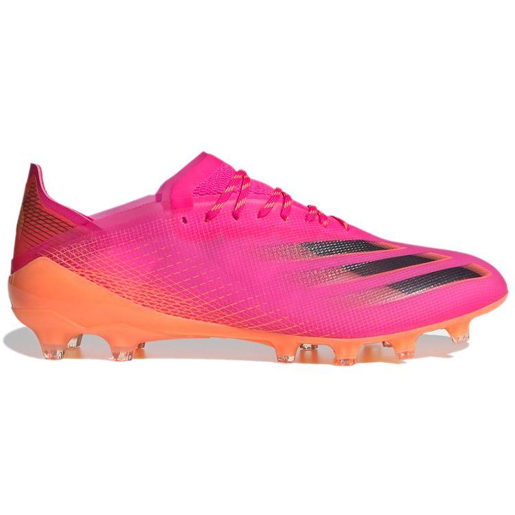Adidas X Ghosted .1 Round Toe Lace-Up AG (Rubber Short Studs) Non-Slip Balance Soccer Shoes Men Soccer Shoes Magenta FW6976