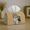 1pc Cute Realistic Modern Tissue Box - Dog Portrait Neutral, Office, Parties,  for Living Room, Kitchen, Events - Decorative Desk Decor, Home Organiza