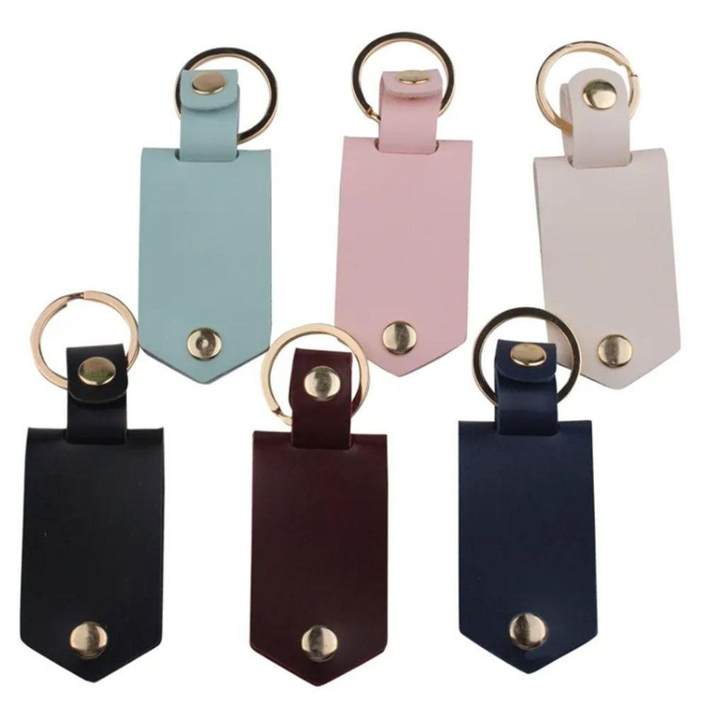 PU Leather DIY Photo Keychain Engraved Design UV Color Printing Keychain Wedding Gift
