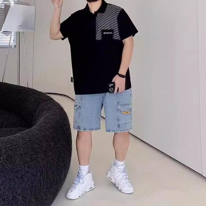 Soft, High Quality, Fashionable, Breathable and Moisture-wicking Men's Loose-fitting Polo shirts--Wrinkle-resistant Casual Sports Short-sleeve Collars