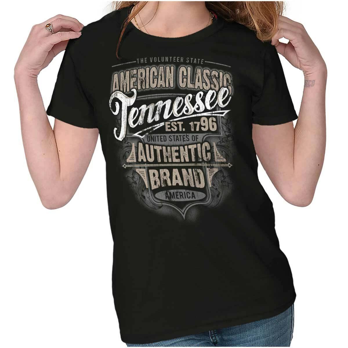 Tennessee American Souvenir Country TN USA Womens Top Junior Graphic Tee XL