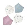 4pcs Stylish Baby Bandana Scarf Infant Drool Bib Waterproof Muslin Bibs Burp Cloth for Newborns Feeding & Drooling