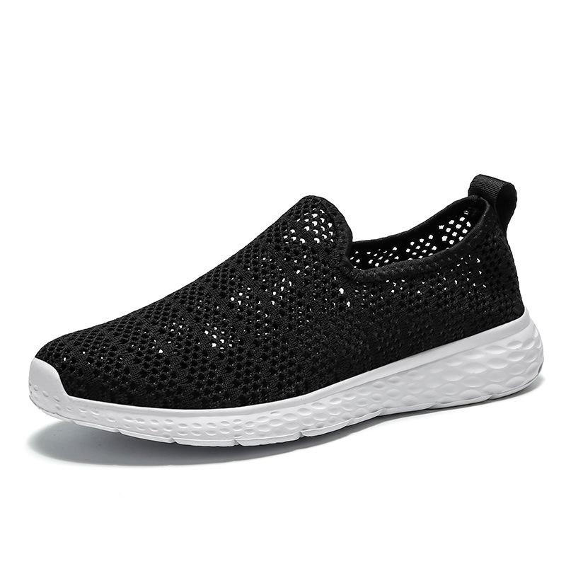 2025 summer foreign trade breathable mesh casual sports Korean version net shoes light one pedal lazy shoes spot