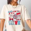 Retro Comfort USA Coquette Shirt, 4th Of July T-shirt, Women's Patriotic Crewneck, Independence Day Gift, American Girly Shirt, USA Bow Tee