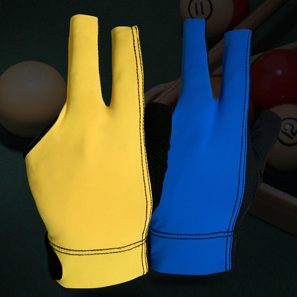 1Pc Beginners Practice Non-slip Billiard Gloves Professional Three Fingers Snooker Pool Cue Billiard Glove for Left Hand Lycra