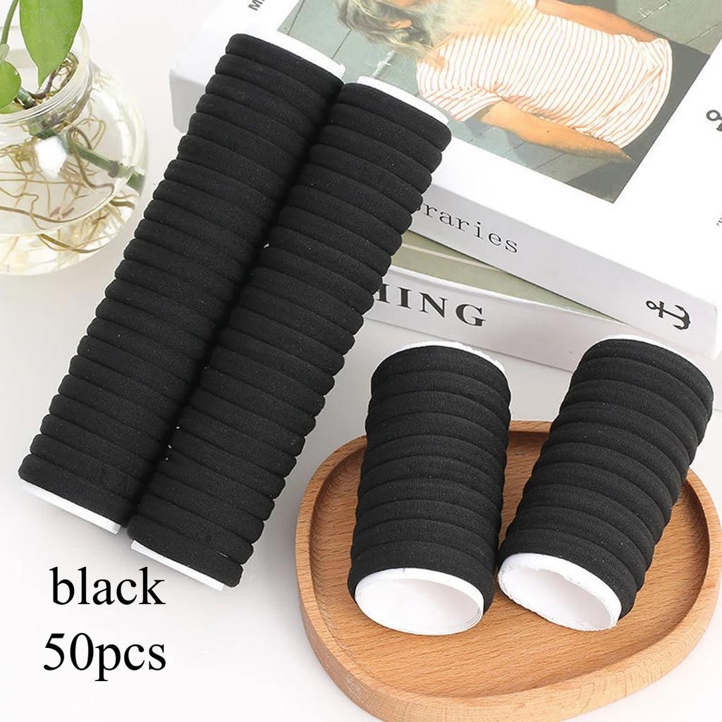 50/100 Stück Elastische Haargummis – Strapazierfähige Zopfgummis für Frauen Mädchen Schonend für Haar Kopfhaut