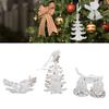 3pcs Xmas Bells Tree Ornament Xmas Theme Tree Hanging Decorative Pendant Set for Doorways