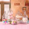 Glass Candy Jar Transparent with Lid Grains Storage European Home Miscellaneous Box Bottles
