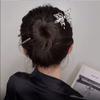 Women's Hairpin Straight Curved Metal Hair Stick Pin Chinese Style Headdress Elegant Jewelry Accessories Wedding Party Headwear