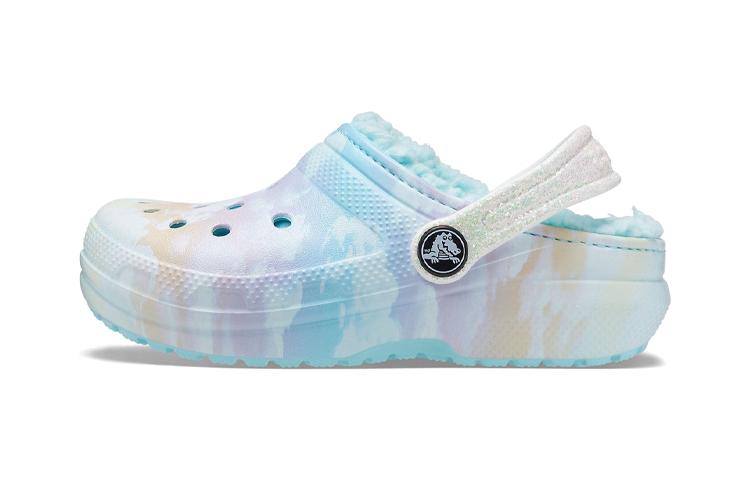 Crocs Classic Clog Lined Out Of The World Casual Clogs Light Blue Kids  207322-90H 32-33