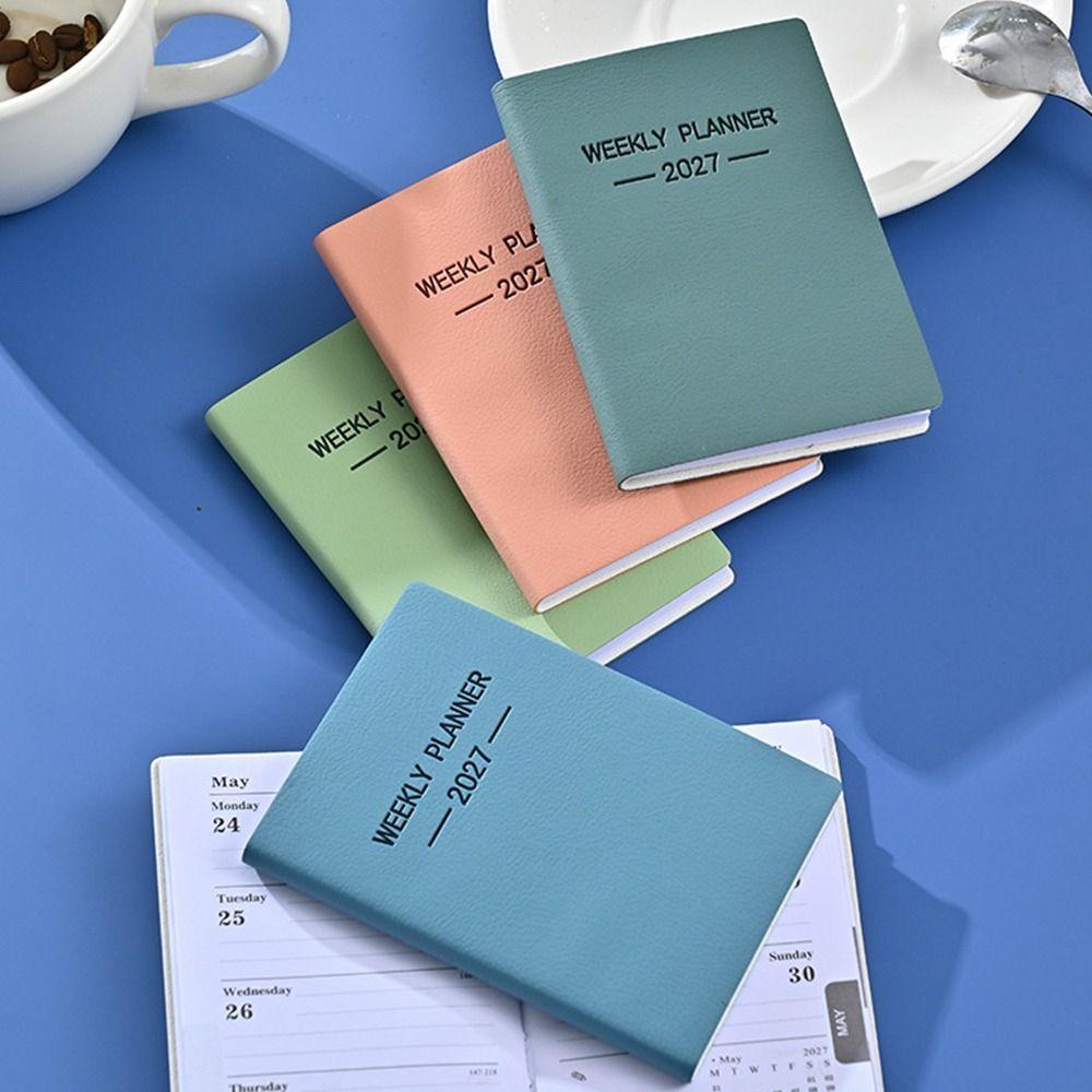 Pocket 2027 Agenda Book A7 Notebooks Mini Appointment Book School Office Supplies